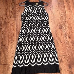 Taylor navy and white dress